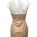 Hey Babe Brown Faux Leather Sleeveless Cami Camisole Mini Bodycon Tank Dress M Size M Photo 1