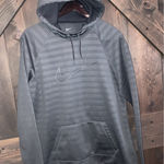 Nike Size XL Women's Gray Striped Cowl Neck Hoodie Hooded Sweatshirt Photo 0