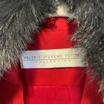 Valerie Stevens Petite Collection Red Cherry Blazer with Faux Fur Collar Photo 3