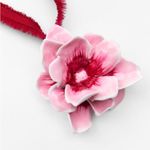 ZARA New  Big Flower Pendant Necklace Gift Vintage Women Party Holiday Jewelry Photo 3