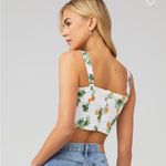 We Wore What STRAIGHT NECK CORSET white orange fruit size extra small Photo 8