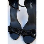 Michael Kors  Paris Sequin Bow Stilettos Dress Party Shoes Sandal Black Size 9.5 Photo 8