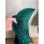 sweatshirt plaid chevron quilted green navy shoulder pads 1980s Size L Photo 8