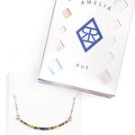 Anthropologie Amelia Rue SWAROVSKI Rainbow Curved Bar Necklace Photo 5