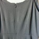 H & M black scalloped trim skater midi dress with adjustable strap sz small Photo 9