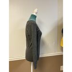 Burberry  Brit Merino Wool Charcoal Grey Embroidered Logo V- Neck Sweater Size S Photo 5