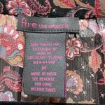 Fire Los Angeles  Black & Pink Floral Sheer Long Sleeve Blouse Medium Photo 4