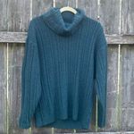 CAbi  Tryst Green Open Back Turtleneck Sweater | S Photo 1