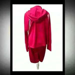 Danskin  Hot Pink Women’s Tracksuit Shorts and Zip Up Hoodie Trendy Photo 4