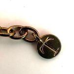 Talbots  white glass beaded gold tone crystal statement necklace Photo 4