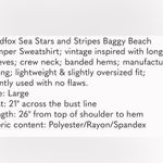 Wildfox Sea Stars & Stripes Baggy Beach Sweater Sweatshirt size Large Photo 9