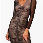 Boohoo  Petite Hollie Drawstring Mesh Bodycon Dress Photo 0