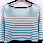 Talbots Petite Cotton Striped Boat Neck Long Sleeve Top Shirt Size MP Preppy Photo 3
