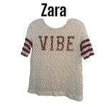 ZARA  “Vibe” white lace crop Top M Photo 1