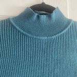 Wild Pony Ribbed Cropped Mock Small Turtleneck Long Sleeve‎ New Blue Photo 1