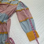 TCEC Pastel Long Sleeves Ruffle Colorful Mini Dress with Yellow Accents Photo 6