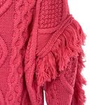 VICI  Sun Goes Down Cable Knit Fringe Pullover Sweater New Photo 9