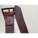 Vintage Womens Brown Leather Belt with Copper Studs Size S SKU 6509 Photo 6