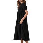 Forever 21  Women's Denim Ruffle Tiered Maxi Dress M Photo 1