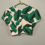 Show Me Your Mumu  crop top! Green palms leaf crop top size small! Photo 4