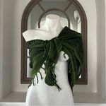 Houndstooth Explore Land Cotton Square Scarf, , Green & Black Photo 2