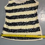 Loft  Navy and White Sequin Tank Top Photo 4