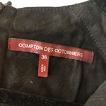 Comptoir Des Cotonniers Shift Dress Goat Leather Lambskin Sleeveless Black 36 Photo 3