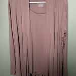 Chico's NEW  Taupe Long Sleeve Cardigan and Top Set Photo 0