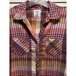 Dickies  Long Sleeve Flannel Shirt Purple/Pink/Orange Plaid Size‎ M (8/10) Cotton Photo 1