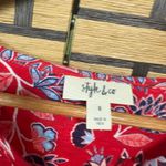 Style & Co  Red Floral Top‎ Size Small Photo 5