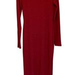 Rachel Zoe Burgundy Red Sparkle Long Sleeve Ball Gown Dress Evening Cocktail Party - L Photo 2