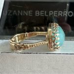 Becky Kelso Chalcedony Filigreed Engraved Ring Size 6 | Solid 14k Gold Photo 2