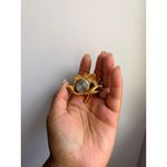 GOLD TONE HIGH HEEL SHAPED MINIATURE CLOCK Photo 2