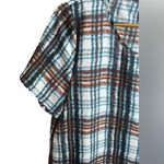 Anthropologie Maeve plaid short sleeve Boxy blouse size Small Photo 4