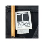 Tadashi Shoji Vtg Tadashi Black Long Sleeve Dress Lace Neck Satin Tier Ruffle Hem 8 USA Photo 3