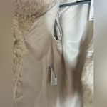 Mango NWT Oversize Faux-Fur Coat Jacket Beige Sz L Photo 7