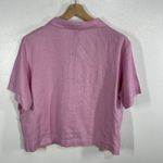 Buffalo David Bitton  Women's Pink Linen Blend Short Sleeve Button‎ Up Shirt XL Photo 2