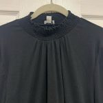 J. Crew Factory High Neck Ruffle Top Black Womens Size XL Photo 2