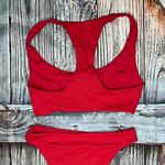 l*space L *  Women’s Tara Racer Back Raspberry Bikini Top Medium Photo 2