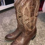 Synthetic Leather Cowgirl Boots Brown Size 9 Photo 0