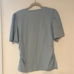 Madewell NWT Side-Cinch Puff-Sleeve Tee Feather Blue Size Large Photo 5
