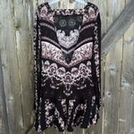Free People Like New Smooth Talker Tunic Top Black Floral Size Small Photo 7