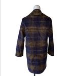 Kensie NWT   Women's Long Plaid Houndstooth Coat with Patch Pockets Woolblend Photo 9