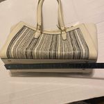 Antonio Melani  Women’s Black And White‎ Leather Shouder Bag Zipper Tote 9X4X14 Photo 6