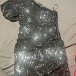 DO+BE Divina Ruched One Shoulder Sequin Dress size M Photo 4