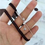 Pandora  Sparkling Blue + Black Woven Choker Necklace Photo 7