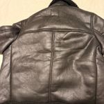 H&M  Leather Fur Jacket Coat Winter Black Fur  Photo 4