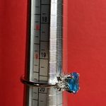 ⭐️Bomb Party RBP2934 Lab Created Blue Zircon on Rhodium Size 10 Ring NWOT Photo 4