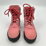 Acne Studios  Telde Pink Calfskin Chunky Platform Hiking Lug Boots 35 Photo 2