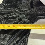 Black vintage crushed velvet Midi Dress long sleeve flowy cross cross back witch Size 14 Photo 11